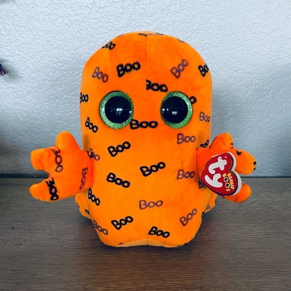 Halloween Ghoulie Orange TY Beanie Baby Plush